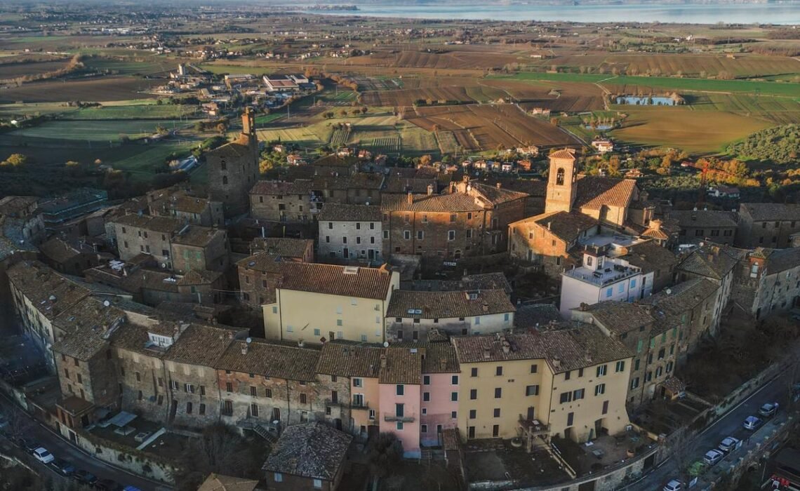 Panicale visto dal drone